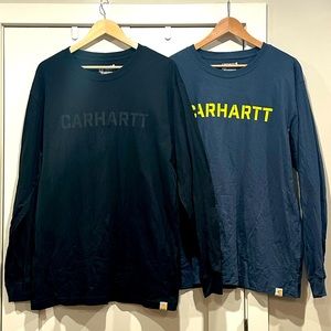Set (2 Shirts) of Carhartt Loose Fit Heavyweight Long-Sleeve Graphic T-Shirts